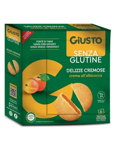 Giusto senza glutine delizie cremose albicocca 6 confezionida 30 g