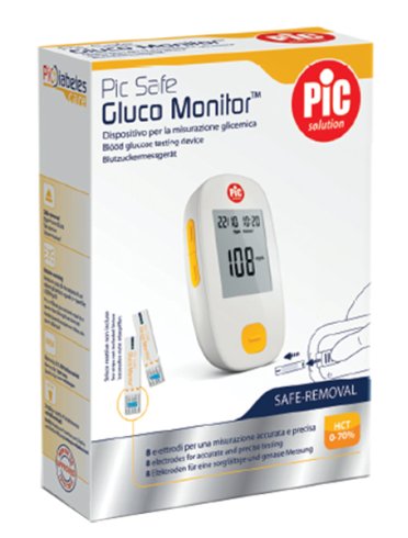 Glucometro con monitor pic gluco safe 1 pezzo