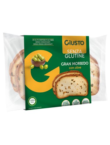 Giusto senza glutine gran morbido con olive verdi 190 g