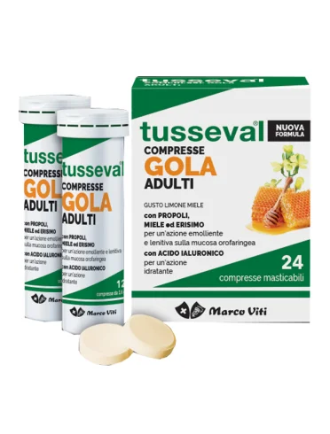 Tusseval gola adulti 24 compresse Tusseval gola adulti 24 compresse