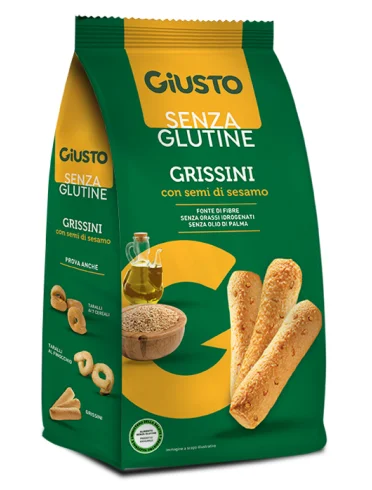 Giusto senza glutine grissini al sesamo 150 g Giusto senza glutine grissini al sesamo 150 g