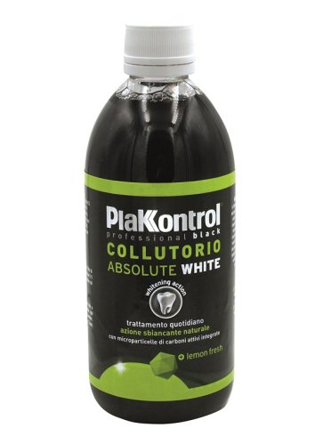 Plakkontrol absolute white collutorio black 500 ml