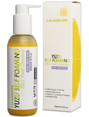 Lalarecipe yuzu self foam 3in1 peel cleanser 200 ml