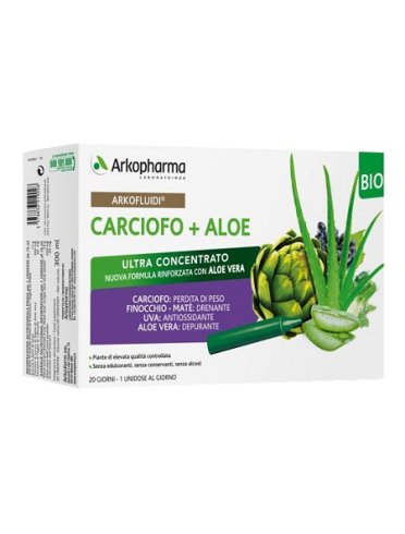 Arkofluidi carciofo+aloe vera 20 flaconcini 200 g