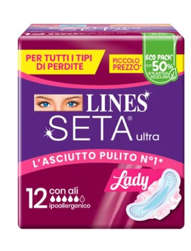 Lines seta ultra assorbenti lady ali dwct 12 pezzi Lines seta ultra assorbenti lady ali dwct 12 pezzi