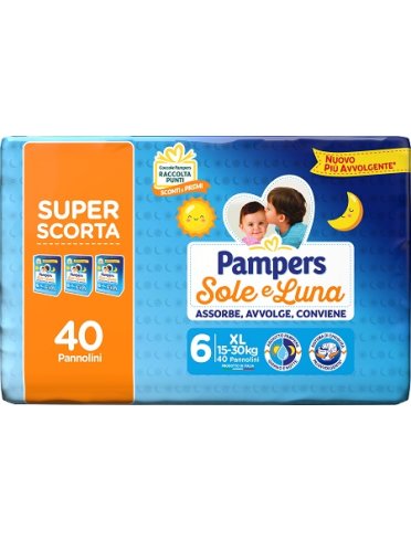 Pampers sole luna trio xl 40 pezzi