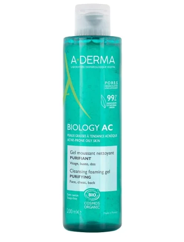Aderma biology ac gel detergente schiumogeno purificante 200ml Aderma biology ac gel detergente schiumogeno purificante 200ml