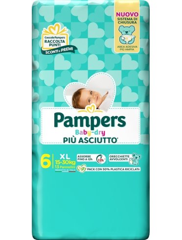 Pampers baby dry pannolino downcount xl 13 pezzi