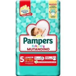 PAMPERS BABY DRY PANNOLINO MUTANDINA JUNIOR SMALL PACK 14 PEZZI