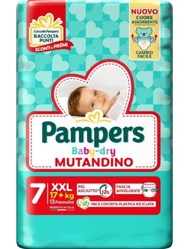 Pampers baby dry pannolino mutandina xxl small pack 13 pezzi