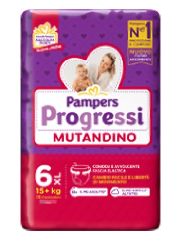 Pampers progressi mutandina xl cp 15 pezzi