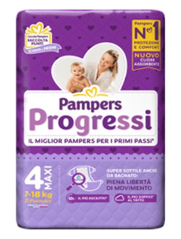 Pampers progressi maxi 21 pezzi