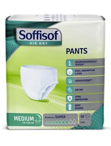 Pannolone soffisof air dry pants super medium 10 pezzi