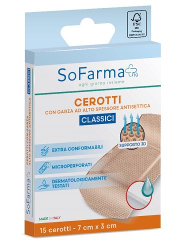 Cerotto classico sofarmapiu' 7x3 cm 15 pezzi