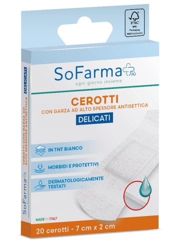 Cerotto delicato sofarmapiu' 7x2 cm 20 pezzi