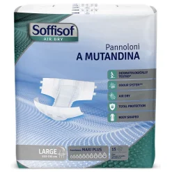 SOFFISOF AIR DRY PANNOLINO MUTANDINA MAXI PLUS L 15 PEZZI