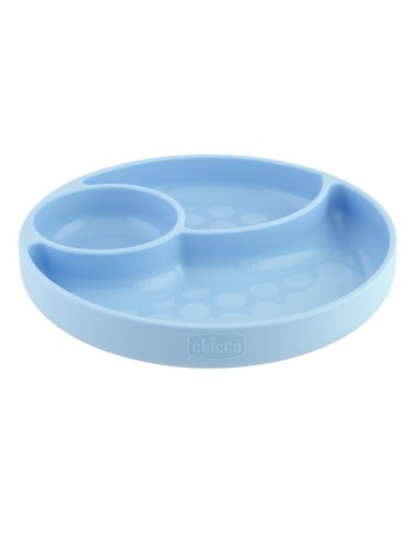 Chicco piatto in silicone con ventosa blu 12m+ 1 pezzo