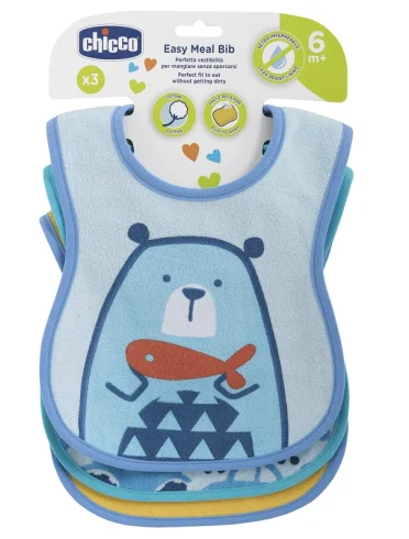 Chicco bavagline pappa bambino 6m+ 3 pezzi Chicco bavagline pappa bambino 6m+ 3 pezzi