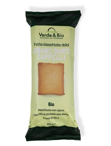 Verde&bio fette biscottate dolci di cappelli dolcificate conagave 170 g