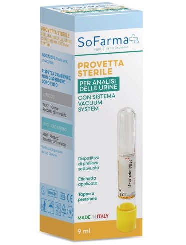 Provetta sottovuoto vacutest sofarmapiu' da 9 ml