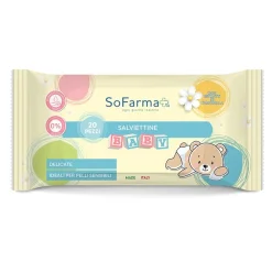SOFARMAPIU' SALVIETTINE BABY CAMOMILLA 20 PEZZI