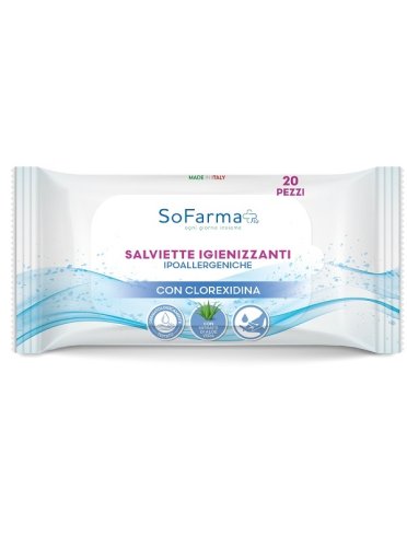 Sofarmapiu' salviettine pocket clorexidina 20 pezzi