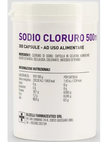 Sodio cloruro 300 capsule 500mg