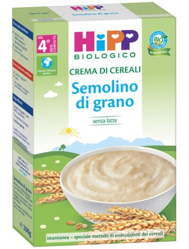 Hipp bio crema cereali semolino di grano 200 g