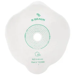 PLACCA PIANA FLEXIMA KEY 40 MM CON PROTETTORE CUTANEO IDROCOLLOIDALE E FLANGIA 5 PEZZI