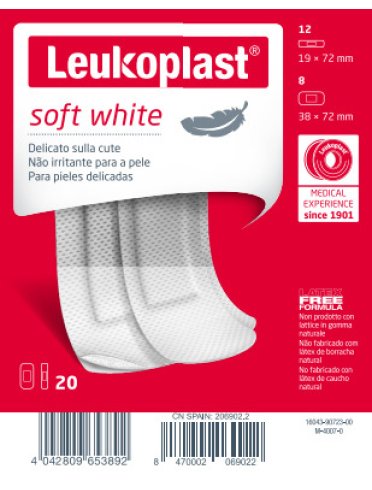 Leukoplast soft white 20 pezzi assortiti