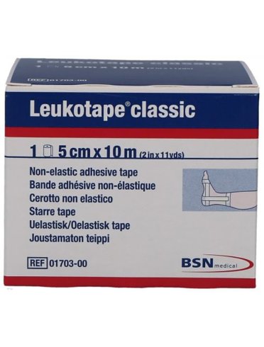 Leukotape benda anelastica per bendaggi funzionali 5x100 cm