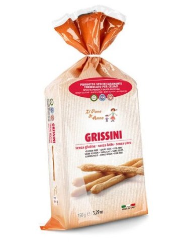 Il pane di anna grissini senza glutine e senza latte 150 g