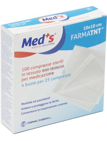 Garza compressa meds farmatnt in tessuto non tessuto 10x10cm100 pezzi