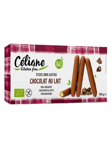 Celiane bastoncini bio senza glutine ricoperti al cioccolato130 g Celiane bastoncini bio senza glutine ricoperti al cioccolato130 g