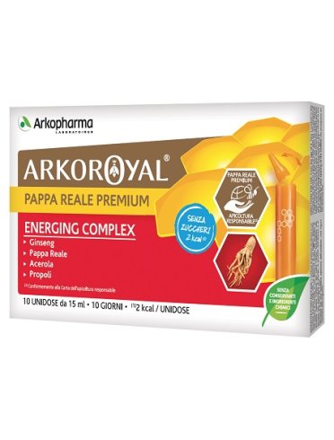 Arkoroyal energing complex senza zucchero 10 flaconcini da 15 ml