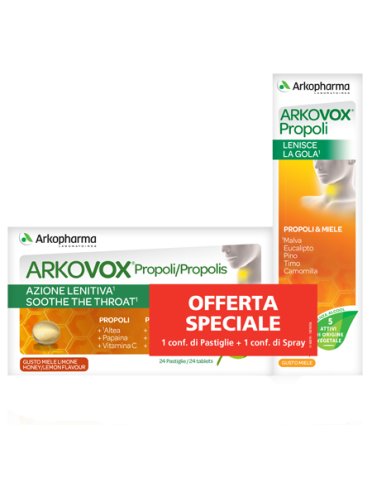 Arkovox propoli pack 24 compresse + spray 30 ml