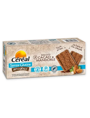 Cereal senza glutine integrale biscotti cacao e mandorle 150g Cereal senza glutine integrale biscotti cacao e mandorle 150g