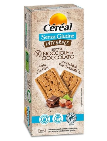 Cereal senza glutine integrale biscotti nocciole e cioccolato 150 g