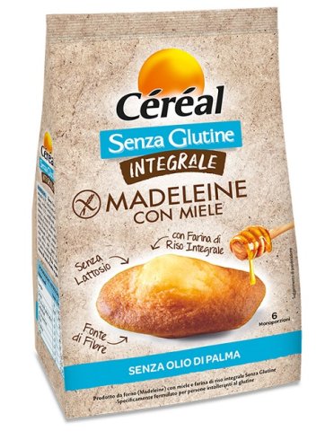 Cereal senza glutine integrale madeleine con miele 170 g