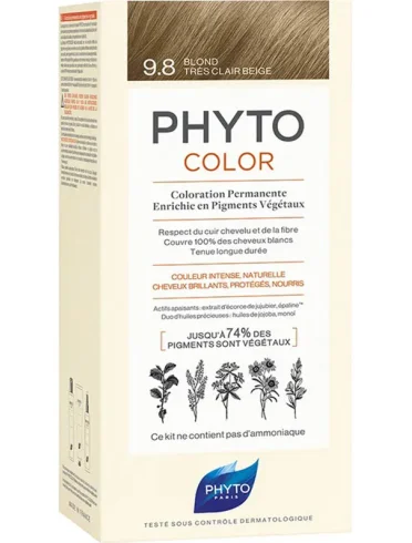 Phytocolor 9,8 biondo chiarissimo cenere latte 50 ml + crema50 ml + maschera 12 ml