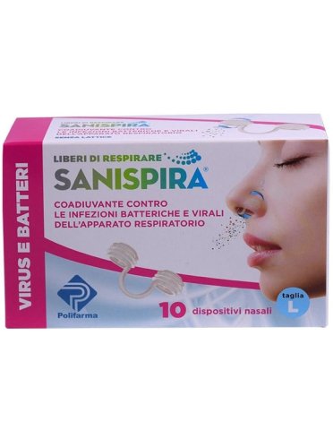 Sanispira visur & batteri filtro nasale large 10 pezzi