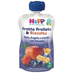 HIPP BIO FRUTTA FRULL&BISCOTTO MELA FRAGOLA MIRTILLO BISCOTTO 90 G