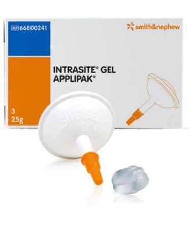 Medicazione a base di idrogel amorfo per lo sbrigliamento del tessuto necrotico confezione con applicatore applipak 8g 10 pezzi