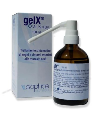 Gel spray orale per trattamento sintomatico segni e sintomiassociati alle mucositi orali