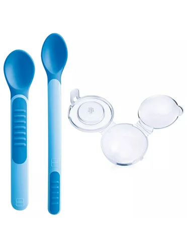 Mam heat sensitive spoons&cover maschio Mam heat sensitive spoons&cover maschio