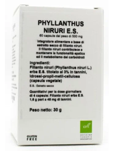 Phyllanthus niruri estratto secco 60 capsule Phyllanthus niruri estratto secco 60 capsule