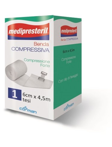 Benda medipresteril compressione forte m4,5x6cm tesi