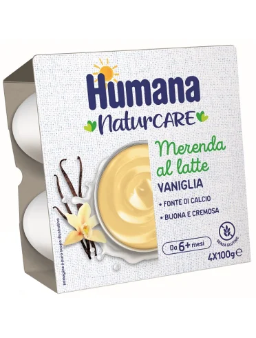 Humana merenda vaniglia 4x100g