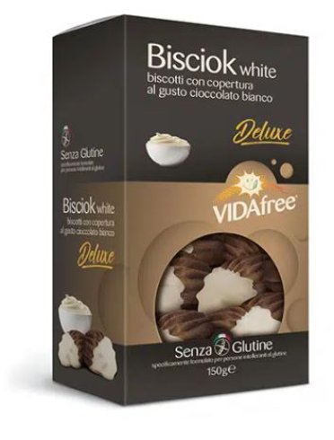 Bisciok white al cioccolato bianco vidafree biscotti senza glutine 150 g