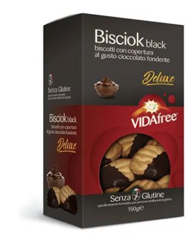 Bisciok black cioccolato fondente vidafree biscotti senza glutine 150 g